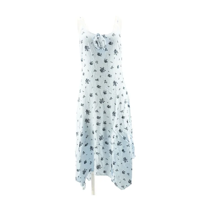 Modern Chic Discounts Blue Floral Midi Dress