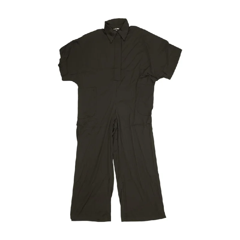 Women's Office Clothing Black Solid Jumpsuit