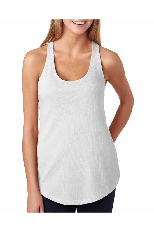 Women's Casual Wear Clothes Next Level Womens French Terry Tank Top - White - Closeout