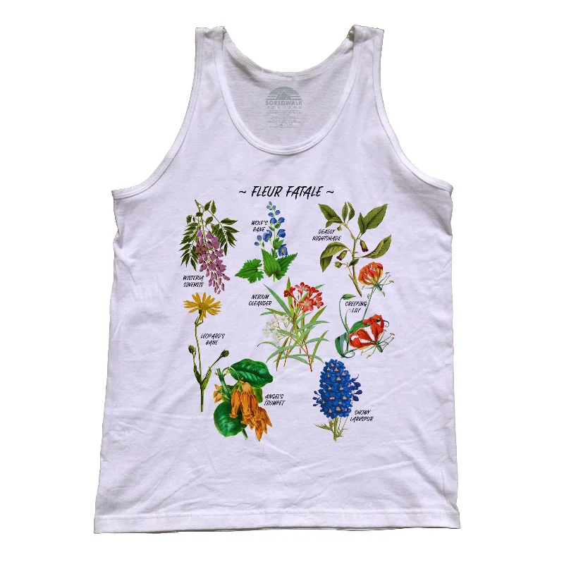 Contemporary Fashion Sale Unisex Fleur Fatale Toxic Botanical Chart Tank Top