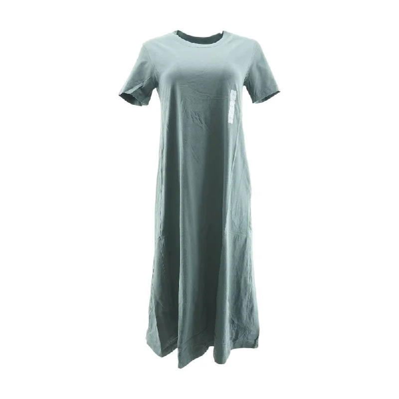 Women's Vacation Clothes Gray Solid Maxi Dress