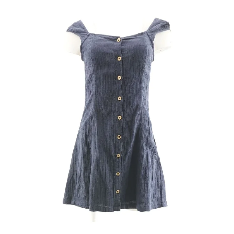 Casual Clothes For Women Navy Solid Mini Dress