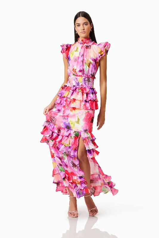 Women's Trendy Clothes Darra Ruffled Maxi Dress In Floral