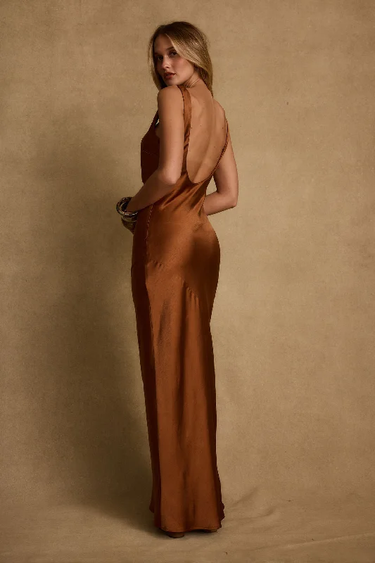 Women's Garments Orion Bronze Maxi Dress