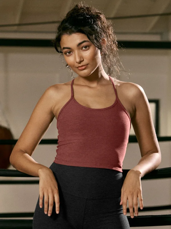 Unleash Your Trendy Side Beyond Yoga Slim Racerback Cropped Tank