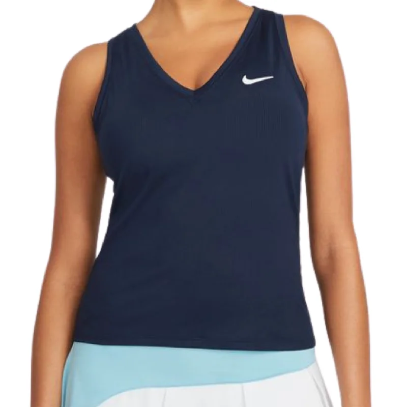 Women's Vintage-Inspired Outfit Nike Court Victory Blue/White Women's Tennis Tank