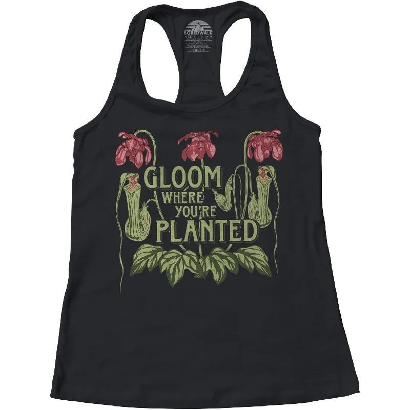 Stylish Statements Women's Gloom Where You're Planted Racerback Tank Top