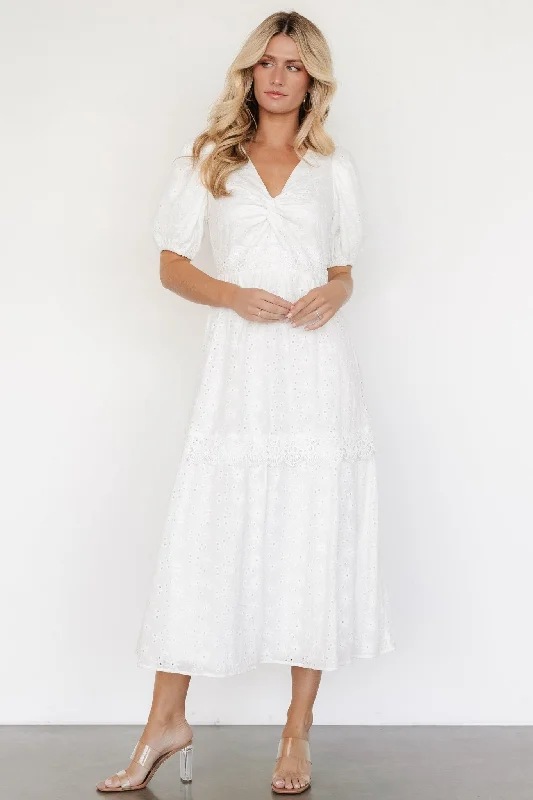 Women's Casual Wear Clothing Jackie Eyelet Maxi Dress | Off White