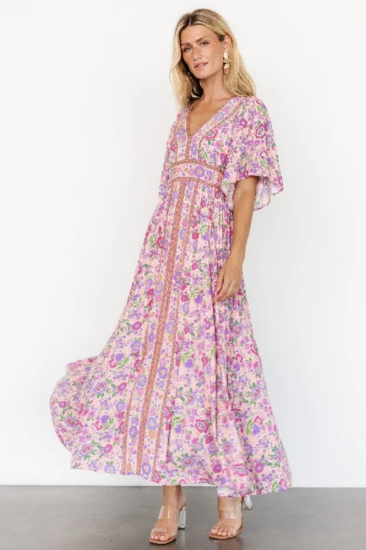 The Latest Fashion Trends Elissa Maxi Dress | Pink Multi Floral