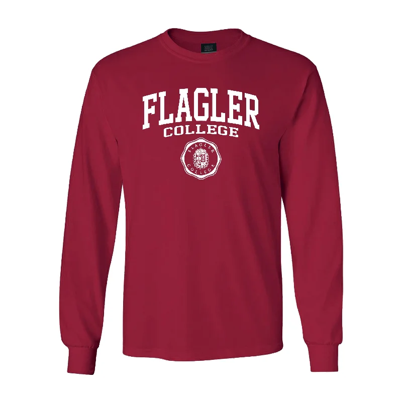 Women's Cozy Outfit For Lounging Crimson Flagler College Longsleeve T-Shirt