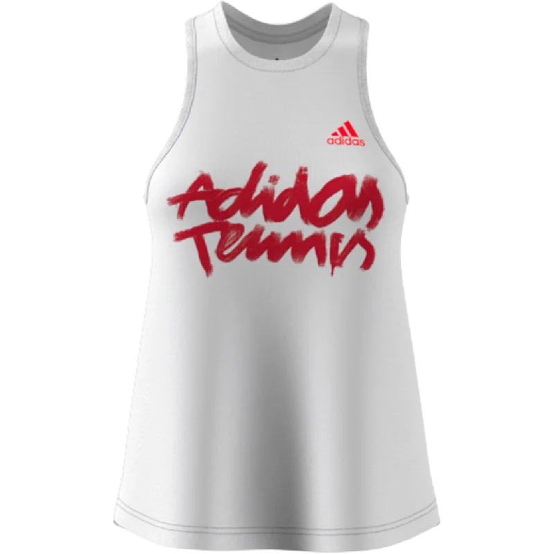 Women's Casual Outfit Adidas Womens Graphic Tank - White