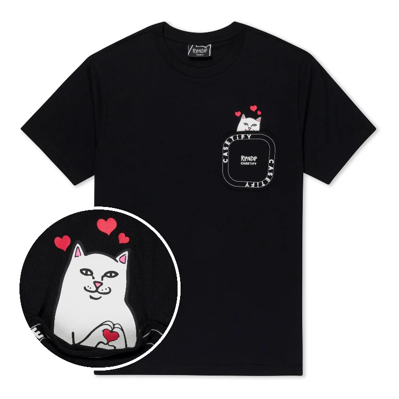 Timeless Women's Garments Casetify x Ripndip Nermal Loves Pocket Tee (Black)