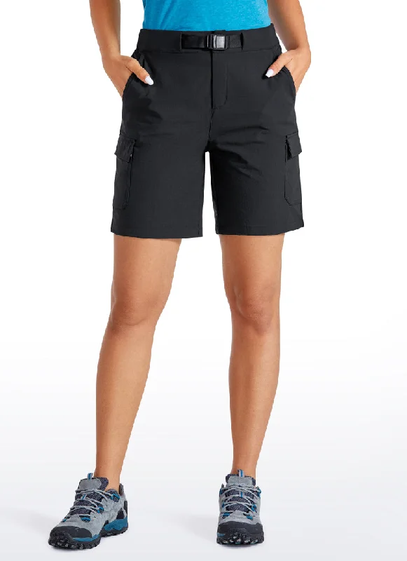 Charming Women's Garments Cargo Mid-Rise Hiking Shorts with Belt Loops 7"