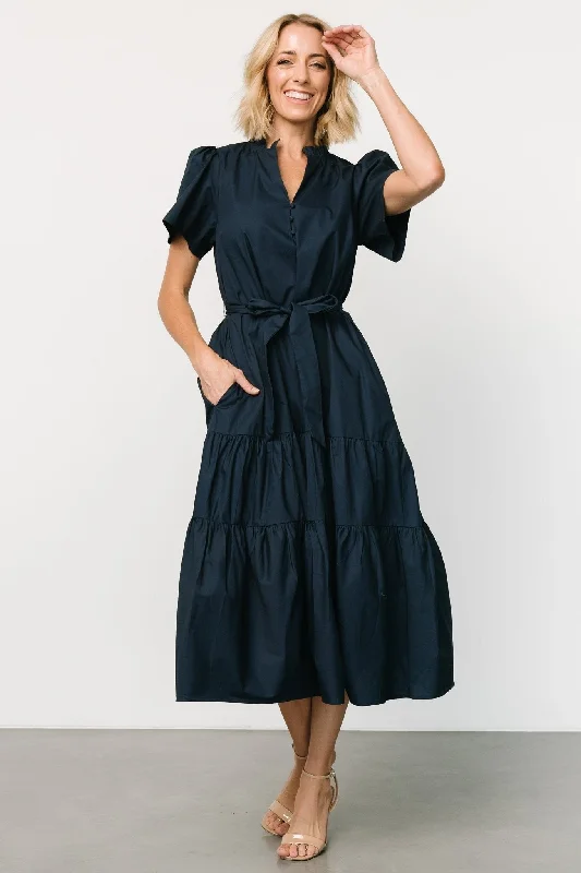 Women's Formal Clothes Providence Poplin Dress | Navy