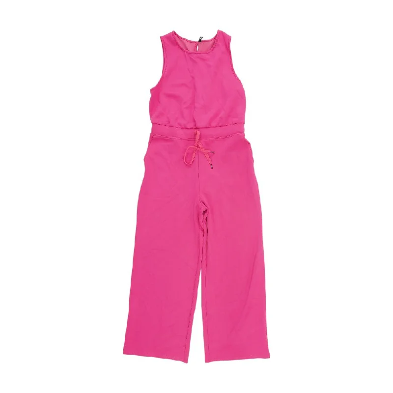 Women's Evening Clothes Pink Solid Jumpsuit