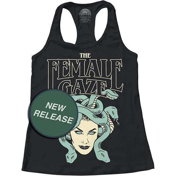 Women's High-Fashion Apparel Women's The Female Gaze Medusa Racerback Tank Top