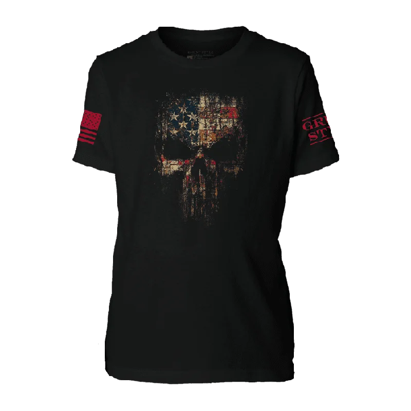 Huge Price Cut Youth Red Blood American Reaper T-Shirt - Black