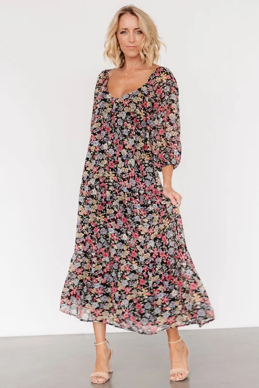 Fashion-Forward Offers Nevaeh Bubble Sleeve Dress | Multi Floral