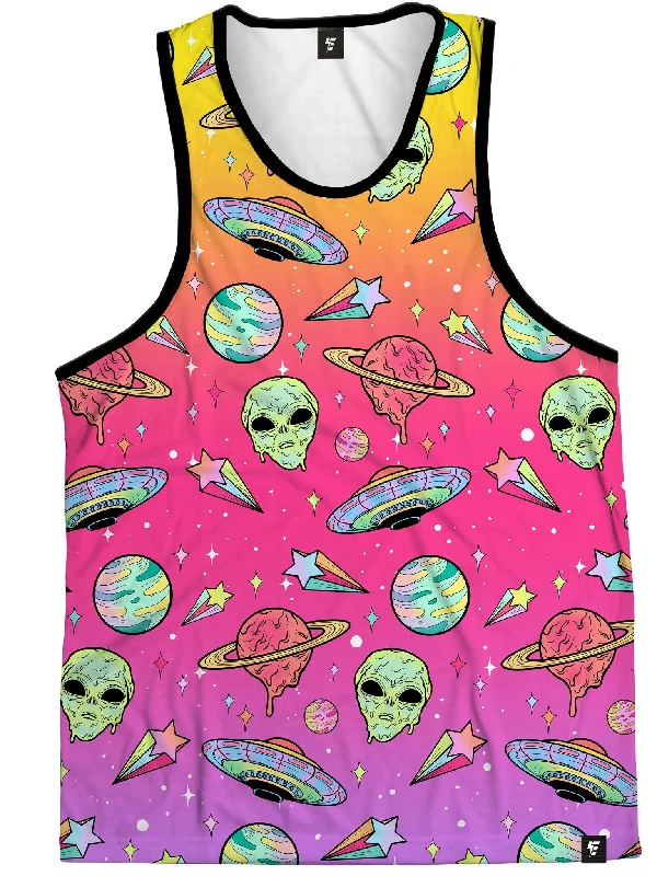 Women's Outerwear Clothing Neon Space Drip (Rainbow) Unisex Tank Top