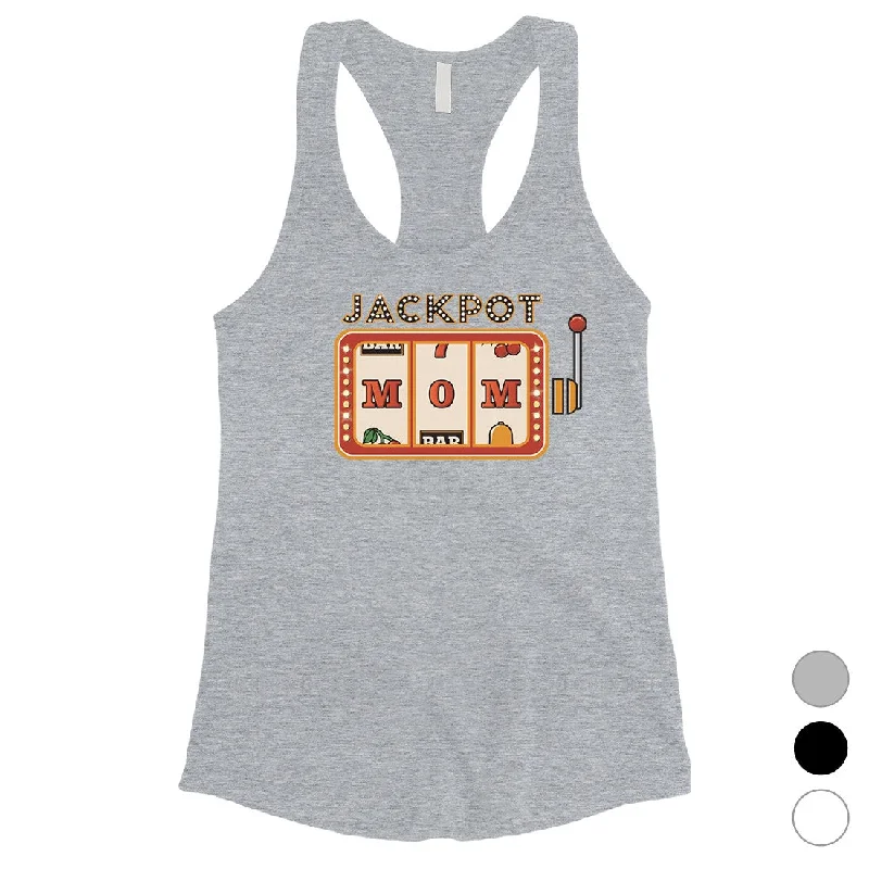 Fall Sale, Prices Drop Jackpot Mom Tank Top Womens Sleeveless Shirt Funny Workout Mom Gift