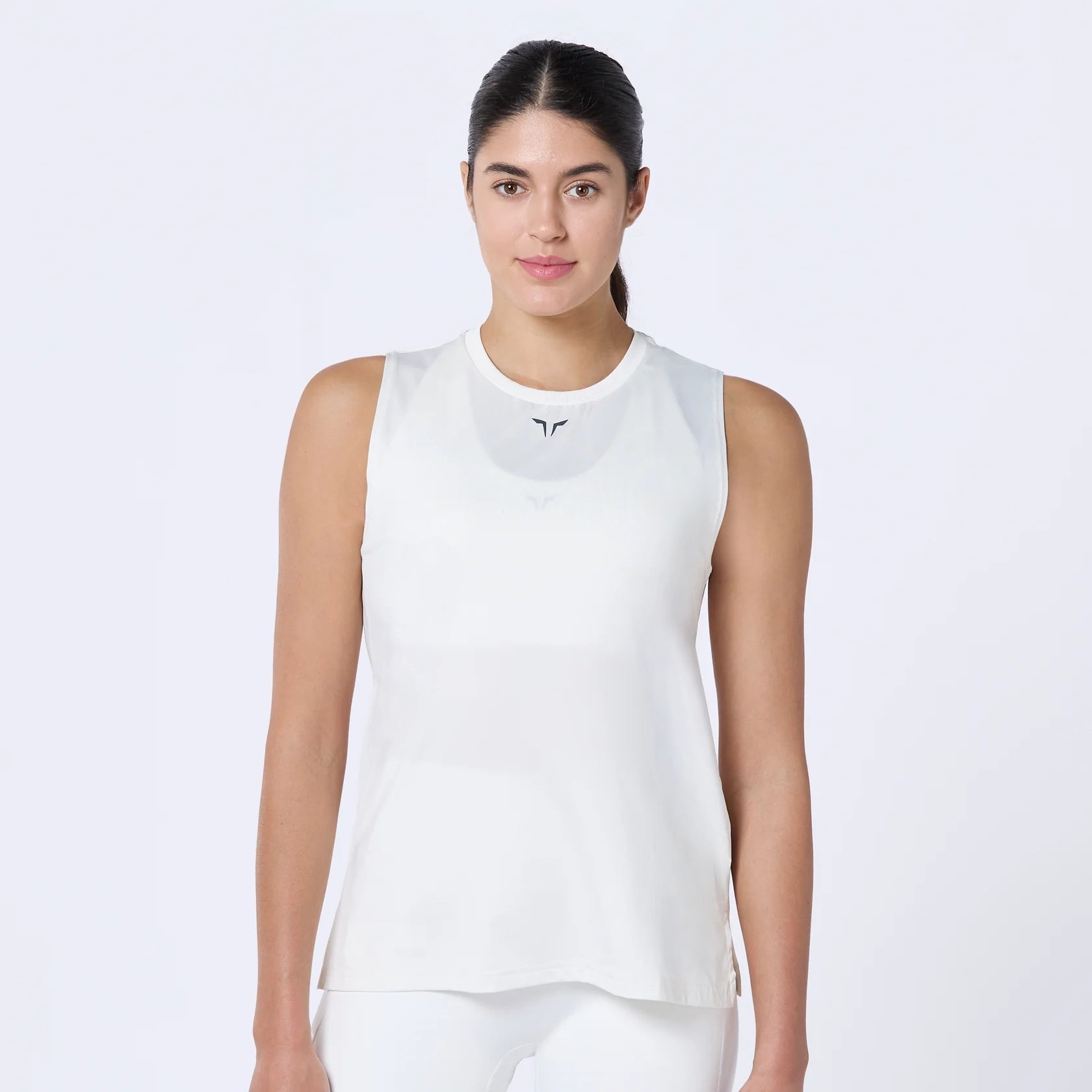 Fashionable Comfort Promotions Essential Crew Tank - Pearl White