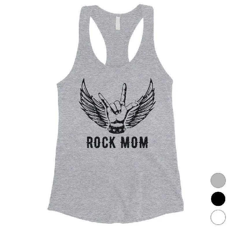 Chic And Trendy Rock Mom Tank Top Womens Sleeveless Shirt Cute Mother's Day Gift