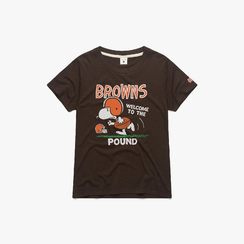 Classy Style Discounts Women's Peanuts x Cleveland Browns Welcome To The Pound