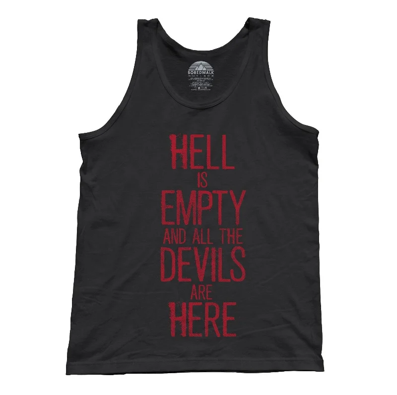 Elegant Women's Evening Garments Unisex Hell is Empty and All the Devils are Here Shakespeare Tank Top