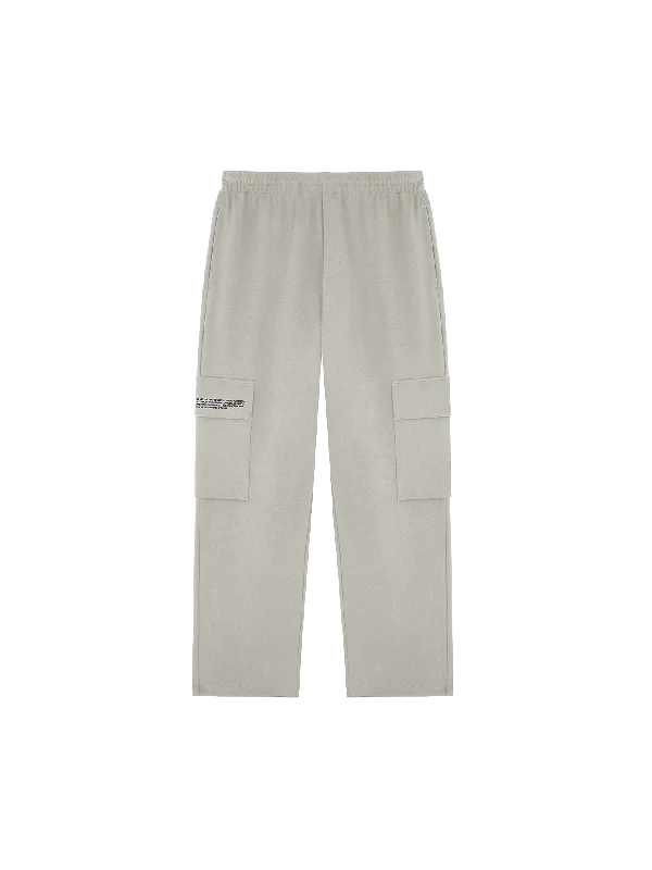 Vintage-Inspired Garments Womens Double Jersey Cargo Track Pants—stone