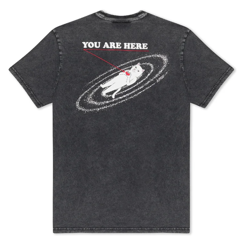 Women's Comfy Attire For Lounging You Are Here Tee (Black)