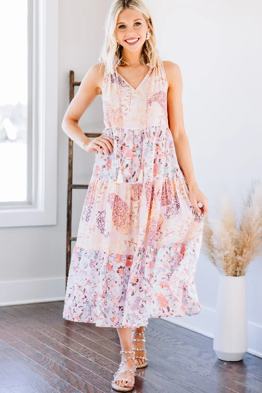 Women's Party Clothes Know What To Do Blush Pink Boho Midi Dress