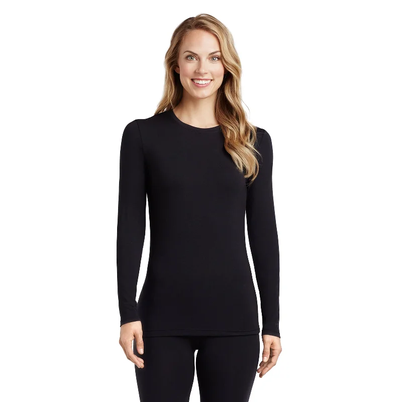 Women's Casual Apparel Softwear With Stretch Long Sleeve Crew