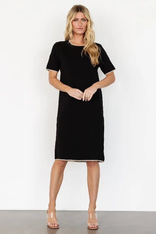 Comfortable Chic Emelia Shift Dress | Black