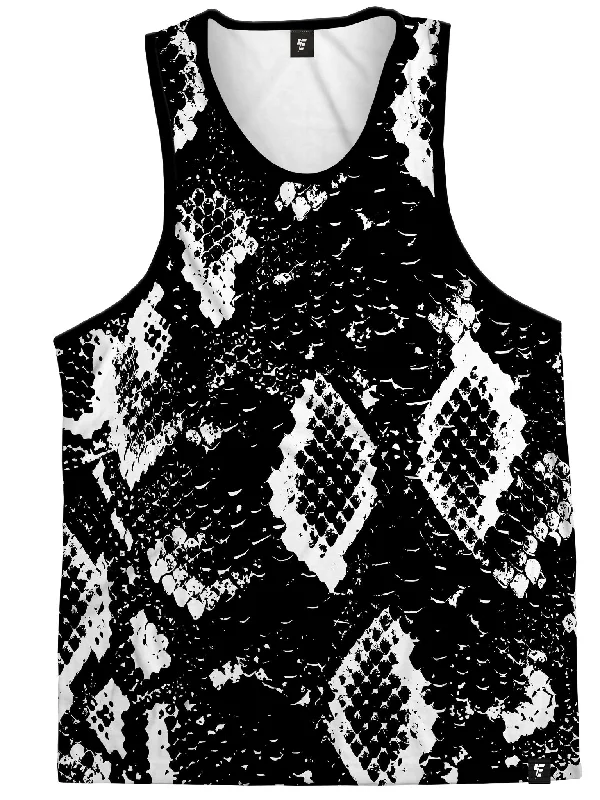 Women's Vintage-Inspired Clothing Snake Skine (Black) Unisex Tank Top