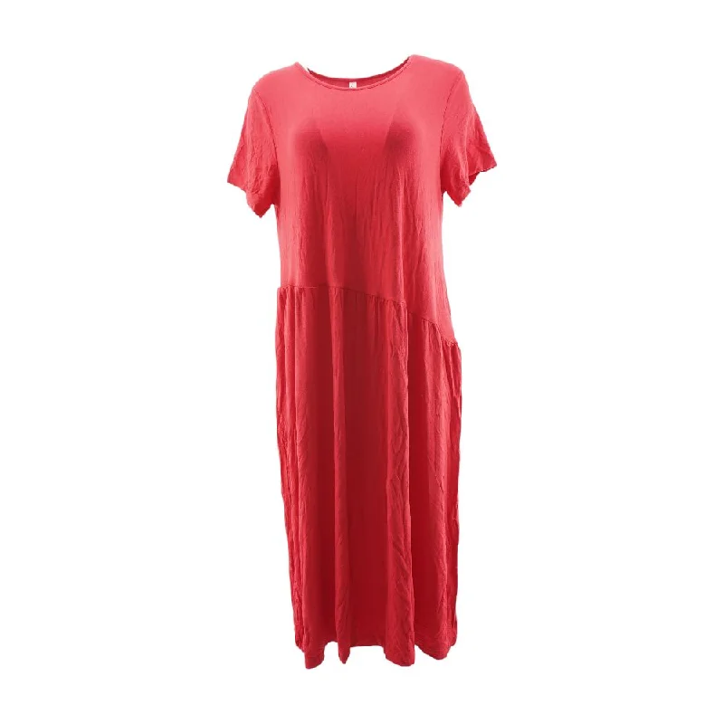 Refined Fashion Sale Red Solid Maxi Dress