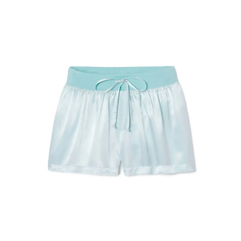 High-End Style Discounts Mikel Satin Boxer Short With Draw String In Aqua