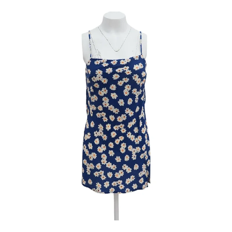 Women's Evening Clothing Blue Floral Mini Dress