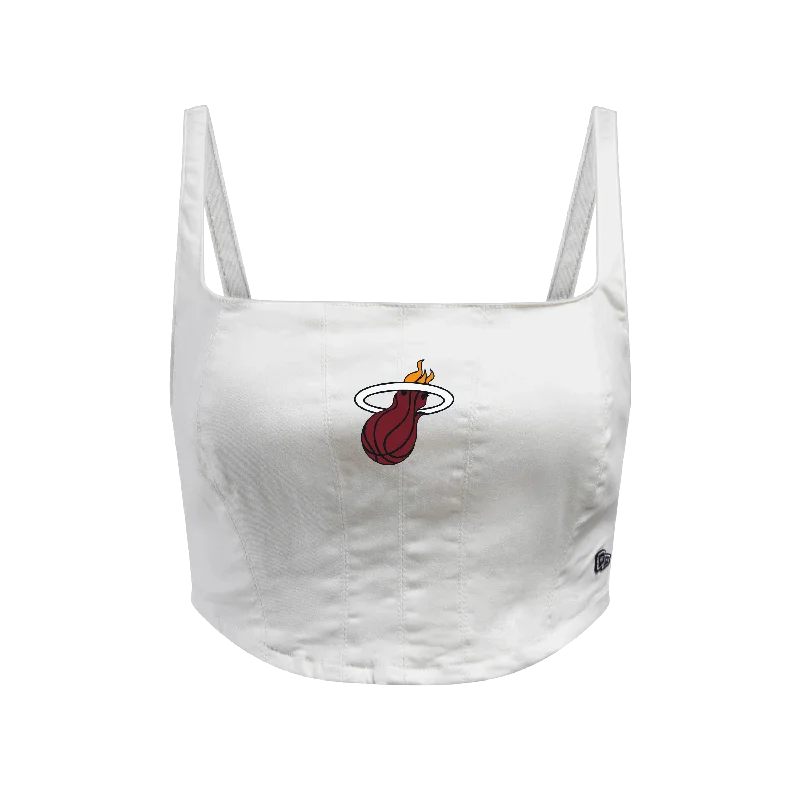 Bold Fashion Sales Miami HEAT White Denim Women's Corset