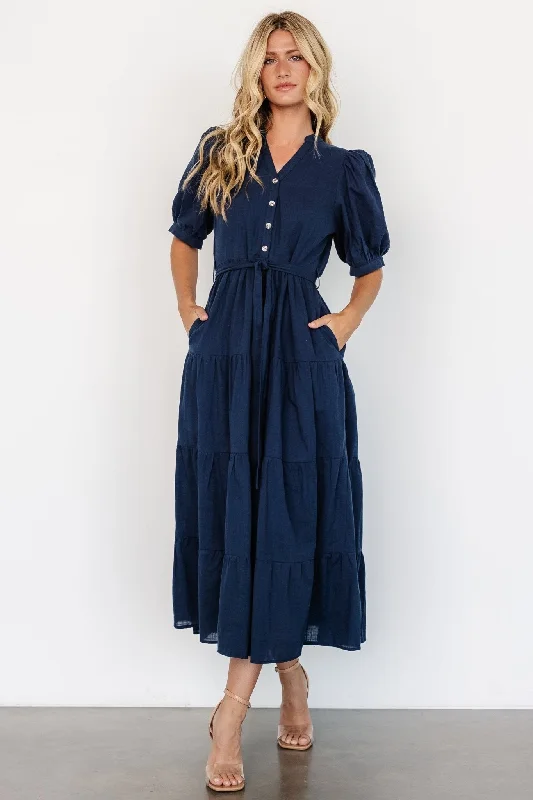 Vintage-Inspired Women's Clothes Camille Maxi Dress | Navy