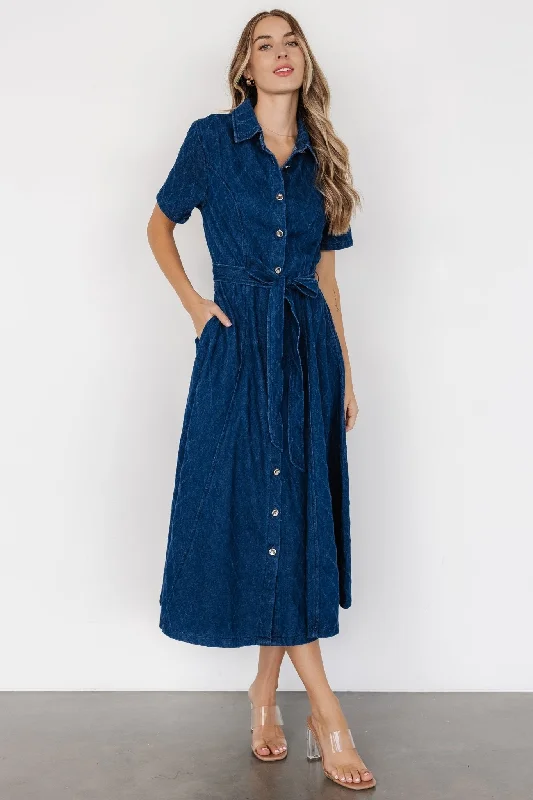 Massive Savings Sheryl Midi Dress | Denim Blue