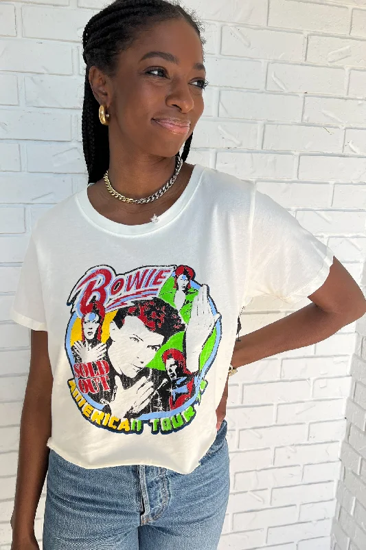 Women's Transitional Clothes Bowie Faces Crop Tee