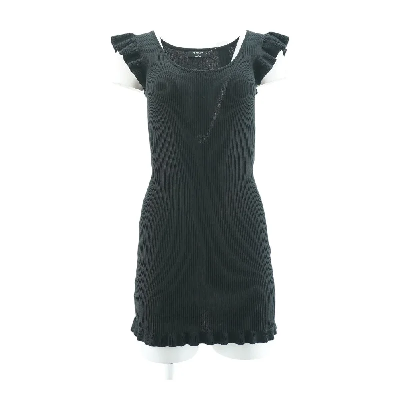 Women's Occasion Wear Clothing Black Solid Mini Dress