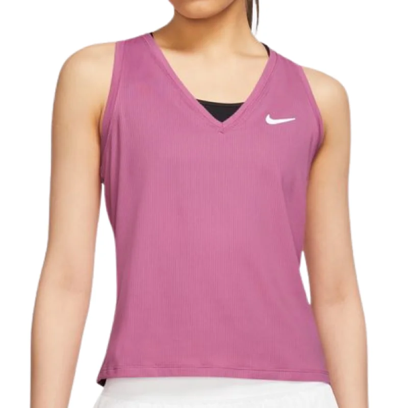 Women's Workout Garments Nike Court Victory Women Tennis Tank - Cosmic Fuchsia/White