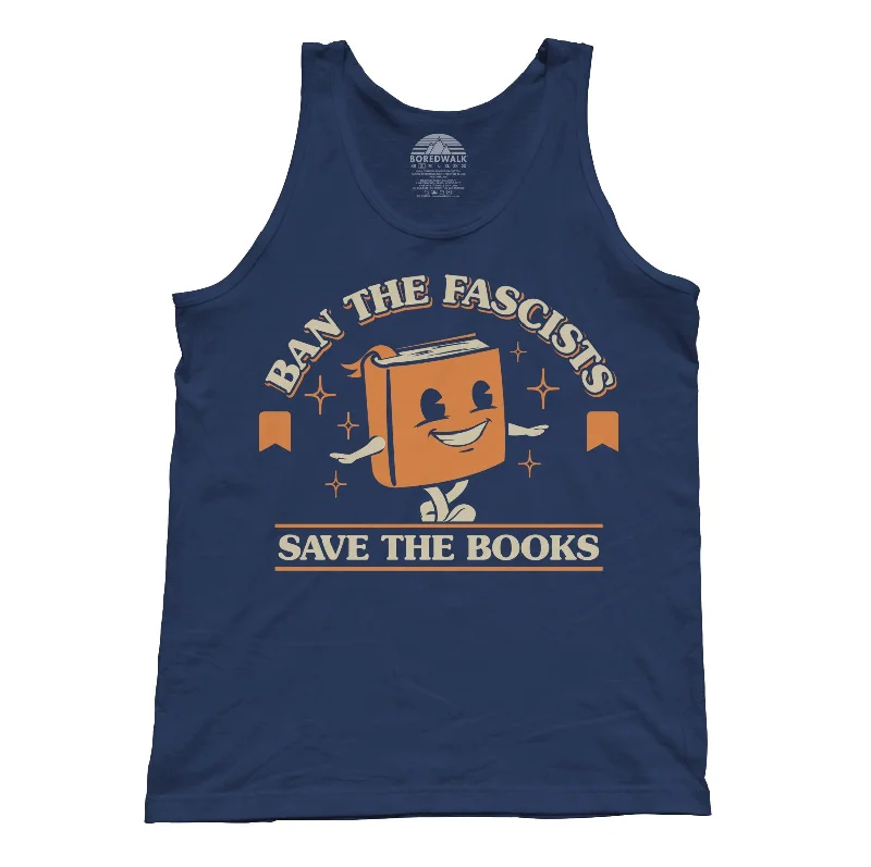 Athleisure Style Sale Unisex Ban The Fascists Save The Books Tank Top