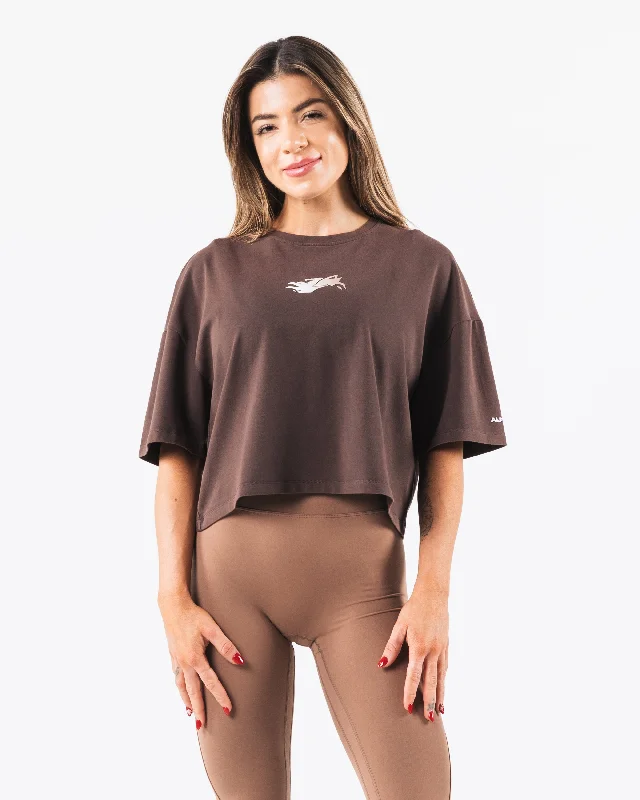 Women's Work Apparel Wolf Crop Tee - Cashmere