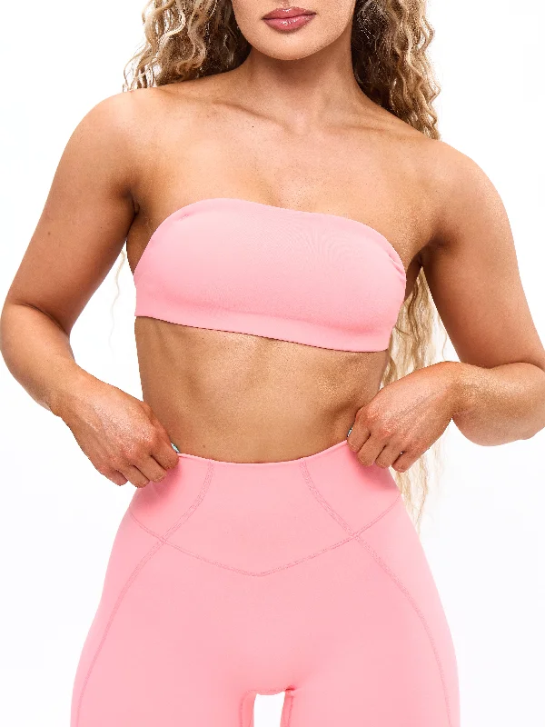 Chic Style, Always In Vogue Adjustable Nubre Bandeau - Guava