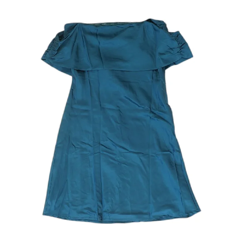 Women's Relaxed Clothes Teal Solid Mini Dress