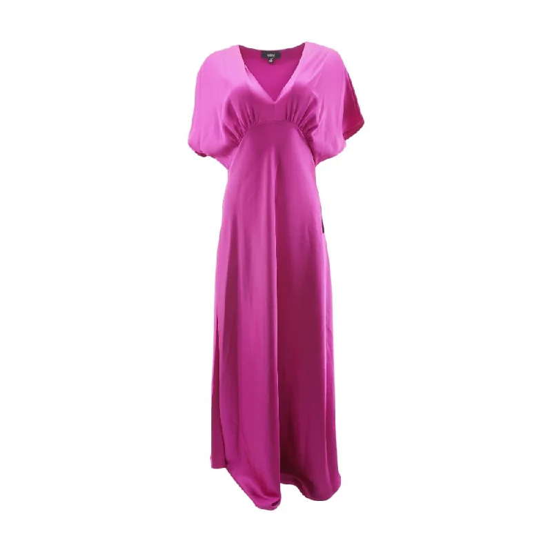 Women's Contemporary Apparel Magenta Solid Maxi Dress