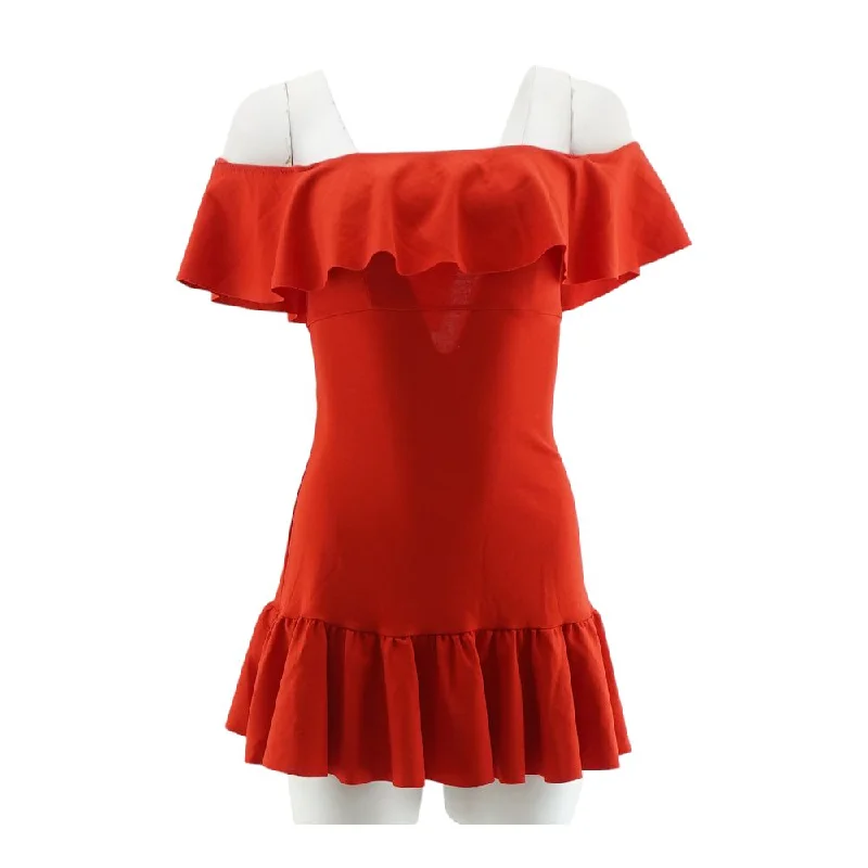 Limited Time Flash Sale Red Solid Mini Dress