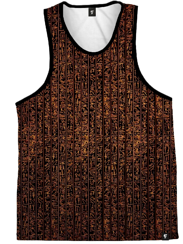 Chic & Modern Sales Egyptian Glyphs (Golden) Unisex Tank Top